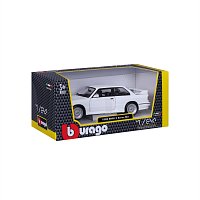 Bburago - Auta HOBBY, 1988 BMW 3 Series M3, bílá, 1:24