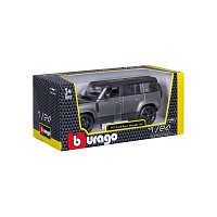Bburago - Auta HOBBY, 2022 Land Rover Defender 110, šedá metalíza, 1:24