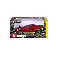 Bburago - Auta HOBBY, Lamborghini Countach LPI 800-4, červená metalíza, 1:24