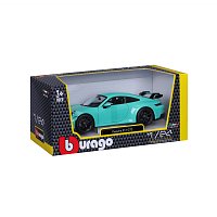 Bburago - Auta HOBBY, Porsche 911 GT3, zelená mint, 1:24