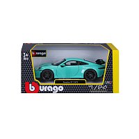 Bburago - Auta HOBBY, Porsche 911 GT3, zelená mint, 1:24