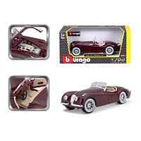 Bburago - Auta HOBBY, Jaguar XK 120 Roadster (1951), červená, 1:24