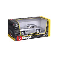 Bburago - Auta HOBBY, Mercedes-Benz 300 SL (1954), stříbrná, 1:24