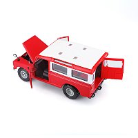 Bburago - Auta HOBBY, Land Rover Series II, červená, 1:24