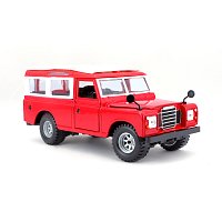 Bburago - Auta HOBBY, Land Rover Series II, červená, 1:24