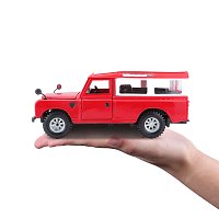 Bburago - Auta HOBBY, Land Rover Series II, červená, 1:24