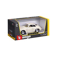 Bburago - Auta HOBBY, Porsche 356B Coupe (1961), Ivory krémová, 1:24