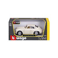 Bburago - Auta HOBBY, Porsche 356B Coupe (1961), Ivory krémová, 1:24