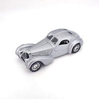 Bburago - Auta HOBBY, Bugatti Atlantic, stříbrná, 1:24