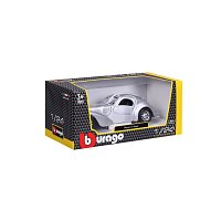 Bburago - Auta HOBBY, Bugatti Atlantic, stříbrná, 1:24