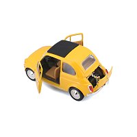 Bburago - Auta HOBBY, Fiat 500F (1965), žlutá, 1:24
