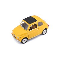Bburago - Auta HOBBY, Fiat 500F (1965), žlutá, 1:24