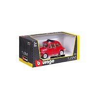 Bburago - Auta HOBBY, Fiat 500L (1968), červená, 1:24