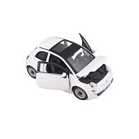 Bburago - Auta HOBBY, Fiat 500 (2007), bílá, 1:24