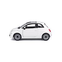 Bburago - Auta HOBBY, Fiat 500 (2007), bílá, 1:24