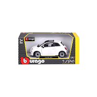Bburago - Auta HOBBY, Fiat 500 (2007), bílá, 1:24