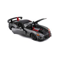 Bburago - Auta HOBBY, Dodge Viper SRT 10 ACR, šedá metalíza-matná černá, 1:24