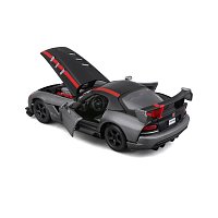 Bburago - Auta HOBBY, Dodge Viper SRT 10 ACR, šedá metalíza-matná černá, 1:24