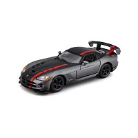 Bburago - Auta HOBBY, Dodge Viper SRT 10 ACR, šedá metalíza-matná černá, 1:24