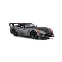 Bburago - Auta HOBBY, Dodge Viper SRT 10 ACR, šedá metalíza-matná černá, 1:24