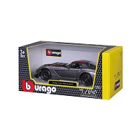 Bburago - Auta HOBBY, Dodge Viper SRT 10 ACR, šedá metalíza-matná černá, 1:24
