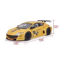 Bburago - Auta HOBBY, Renault Mégane Trophy, žlutá metalíza, 1:24