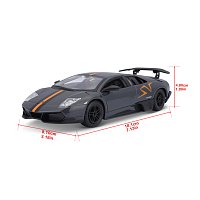 Bburago - Auta HOBBY, Murciélago LP 670-4 SV China Limited Edition, šedá metalíza, 1:24