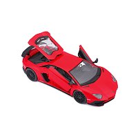 Bburago - Auta HOBBY, Lamborghini Aventador SV Coupé, červená, 1:24