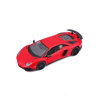 Bburago - Auta HOBBY, Lamborghini Aventador SV Coupé, červená, 1:24