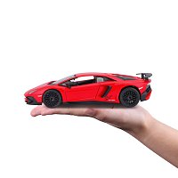 Bburago - Auta HOBBY, Lamborghini Aventador SV Coupé, červená, 1:24