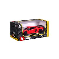 Bburago - Auta HOBBY, Lamborghini Aventador SV Coupé, červená, 1:24