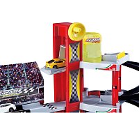 Bburago - FERRARI RACE+PLAY, Garáž se závodní dráhou + autíčko, 1:43