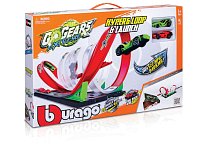Bburago - GoGEARS EXTREME, Loop set - Hyper6 Loop and Launch dráha se dvěma autíčky
