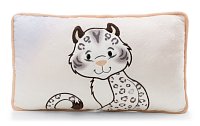 NICI GREEN Polštář sněžný leopard Eleni Snowbell 43x25 cm