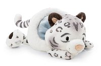 NICI GREEN Plyšový sněžný leopard Eleni Snowbell – ležící, 20 cm