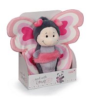 NICI Plyšový motýlek Love v dárkové krabičce, 21cm