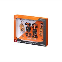 Bburago - FORMULA RACING, 2 Pack – McLaren Team MCL38 (2024), #81 O. Piastri + #4 L. Norris, 1:43