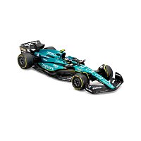 Bburago - RACE Formule F1 v dekorativním boxu, Aston Martin AMR23 (2023), #14 Fernando Alonso, 1:43