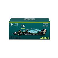 Bburago - RACE Formule F1 v dekorativním boxu, Aston Martin AMR23 (2023), #14 Fernando Alonso, 1:43