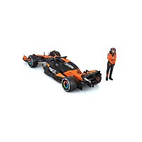 Bburago - RACE Formule F1 s figurkou jezdce, McLaren F1 Team MCL38(2024), #81 Oscar Piastr, 1:24