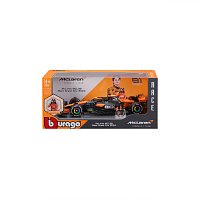 Bburago - RACE Formule F1 s figurkou jezdce, McLaren F1 Team MCL38(2024), #81 Oscar Piastr, 1:24
