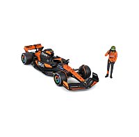 Bburago - RACE Formule F1 s figurkou jezdce, McLaren F1 Team MCL38(2024), #4 Lando Norris, 1:24