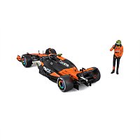 Bburago - RACE Formule F1 s figurkou jezdce, McLaren F1 Team MCL38(2024), #4 Lando Norris, 1:24