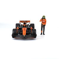 Bburago - RACE Formule F1 s figurkou jezdce, McLaren F1 Team MCL38(2024), #4 Lando Norris, 1:24