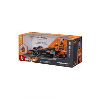 Bburago - RACE Formule F1 s figurkou jezdce, McLaren F1 Team MCL38(2024), #4 Lando Norris, 1:24