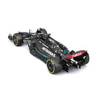 Bburago - RACE Formule F1 s figurkou jezdce, Mercedes-AMG W14 E Performance (2023) #63 Russell, 1:24