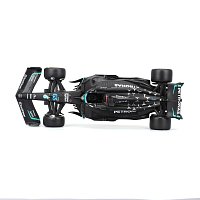 Bburago - RACE Formule F1 s figurkou jezdce, Mercedes-AMG W14 E Performance (2023) #63 Russell, 1:24