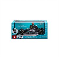 Bburago - RACE Formule F1 s figurkou jezdce, Mercedes-AMG W14 E Performance (2023) #44 Hamilton,1:24