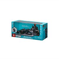 Bburago - RACE Formule F1 s figurkou jezdce, Mercedes-AMG W14 E Performance (2023) #44 Hamilton,1:24