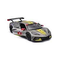 Bburago - RACE, 2020 Chevrolet Corvette C8.R, šedá metalíza, 1:24